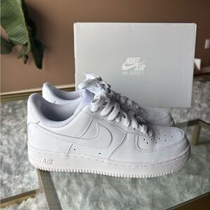 Nike Air Force 1 White Sneakers size women’s 7